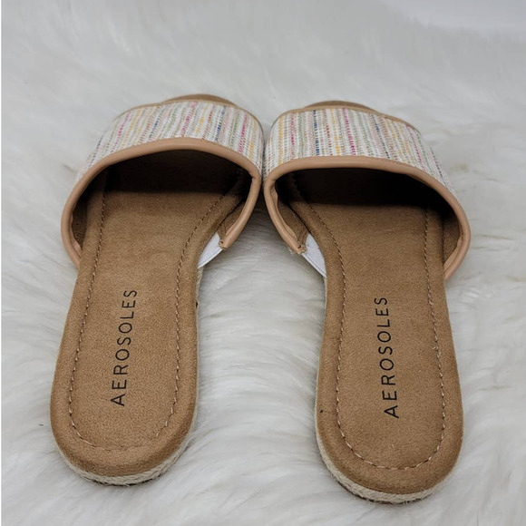 Aerosoles Tan Red Green Blue Yellow Slide On Espadrille Sandals 9.5 - Picture 5 of 8